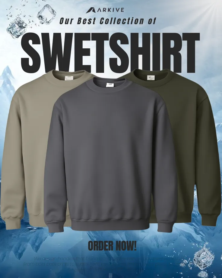 3 Pieces Premium Sweatshirt - Biscuit ,Shurma & Olive